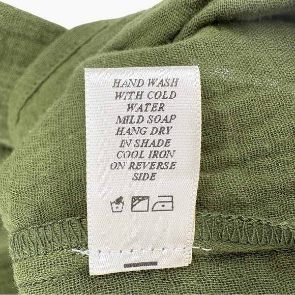 NWT Christy Dawn The Dawn Cotton Gauze Midi Dress | Sz Small | Forest Green - Picture 15 of 16